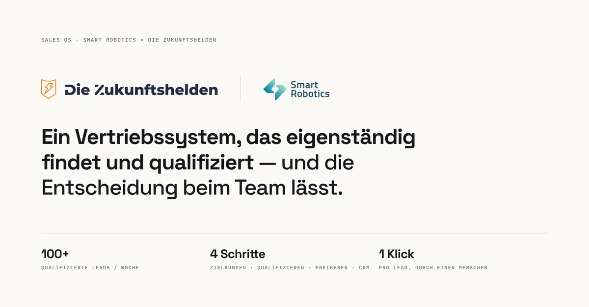 Smart Robotics und Die Zukunftshelden: automatisiertes Vertriebssystem